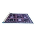 thumbnail image 2 of Ahgly Company Machine Washable Indoor Round Persian Blue Traditional Area Rugs, 6' Round, 2 of 4