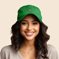 thumbnail image 3 of Dalix Gelato Frog Embroidered Womens Cotton Dad Hat Baseball Cap Adjustable in Kelly Green, 3 of 5