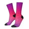 thumbnail image 1 of Balery Light Purple Glitter Calcetas Largas con Estampado para Hombre y Mujer – Suaves y Transpirables, Talla Única (US 5-11), 1 of 6