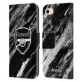 thumbnail image 1 of Head Case Designs Officially Licensed Arsenal FC Crest Patterns Marble Leather Book Wallet Case Cover Compatible with Apple iPhone 7 / 8 / SE 2020 & 2022, 1 of 6