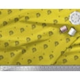 thumbnail image 2 of Soimoi Yellow Cotton Jersey Fabric Artistic Floral Printed Craft Fabric by the Yard 58 Inch Wide, 2 of 3