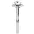 thumbnail image 2 of Pompeii 1 1/3Ct Cushion Halo Moissanite Diamond Engagement Ring White Yellow Rose Gold, 2 of 4
