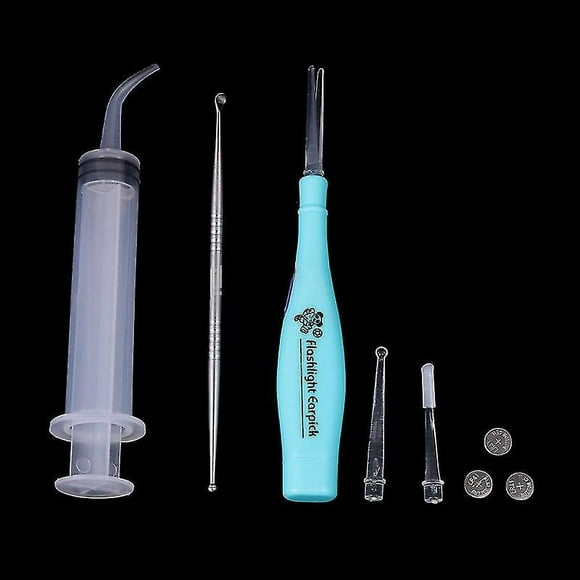 Tonsil Stone Remover Tool Led Light Earpick Stainless Steel Earwax Irrigator Clean Tonsils Stone Removal Extractor Tool Set
