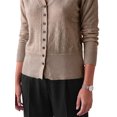 thumbnail image 5 of INSPIRE CHIC Womens Knit Cardigan Sweaters Long Sleeve V Neck Dressy Casual Office Tops Large Camel, 5 of 6