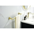 thumbnail image 3 of SUGIFT Bathroom Hardware Set 6 PCS Bathroom Accessory Set SUS304 Stainless Steel Bathroom fixtures -18" &24"Towel Bar, 1 Toilet Paper Holder, 2 Robe Towel Hooks,1 Towel Ring(Gold), 3 of 10