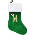thumbnail image 1 of HOME'S FRIEND Christmas Stockings with Letters, 18 Inch Plush Monogram Christmas Stockings,Name Initial Large Embroidered Stockings,Christmas Tree Dec, 1 of 4