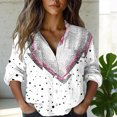 thumbnail image 2 of Gkeoshab Valentine's Day Spring Women's Sleeve Blouse Bubble Wrinkles Heart Print Shirt Crinkle Top Grey XXL, 2 of 5