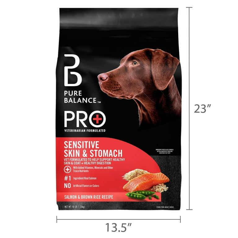4 pack) Pure Balance Pro+Sensitive Skin and Stomach Salmon & Rice