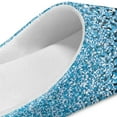 thumbnail image 5 of Chririnla Bling Blue Leopard Print Unisex Slippers Soft Plush Fuzzy Warm Anti-slip Rubber Sole Cozy Comfy Lightweight Indoor Travel Slippers, 5 of 7