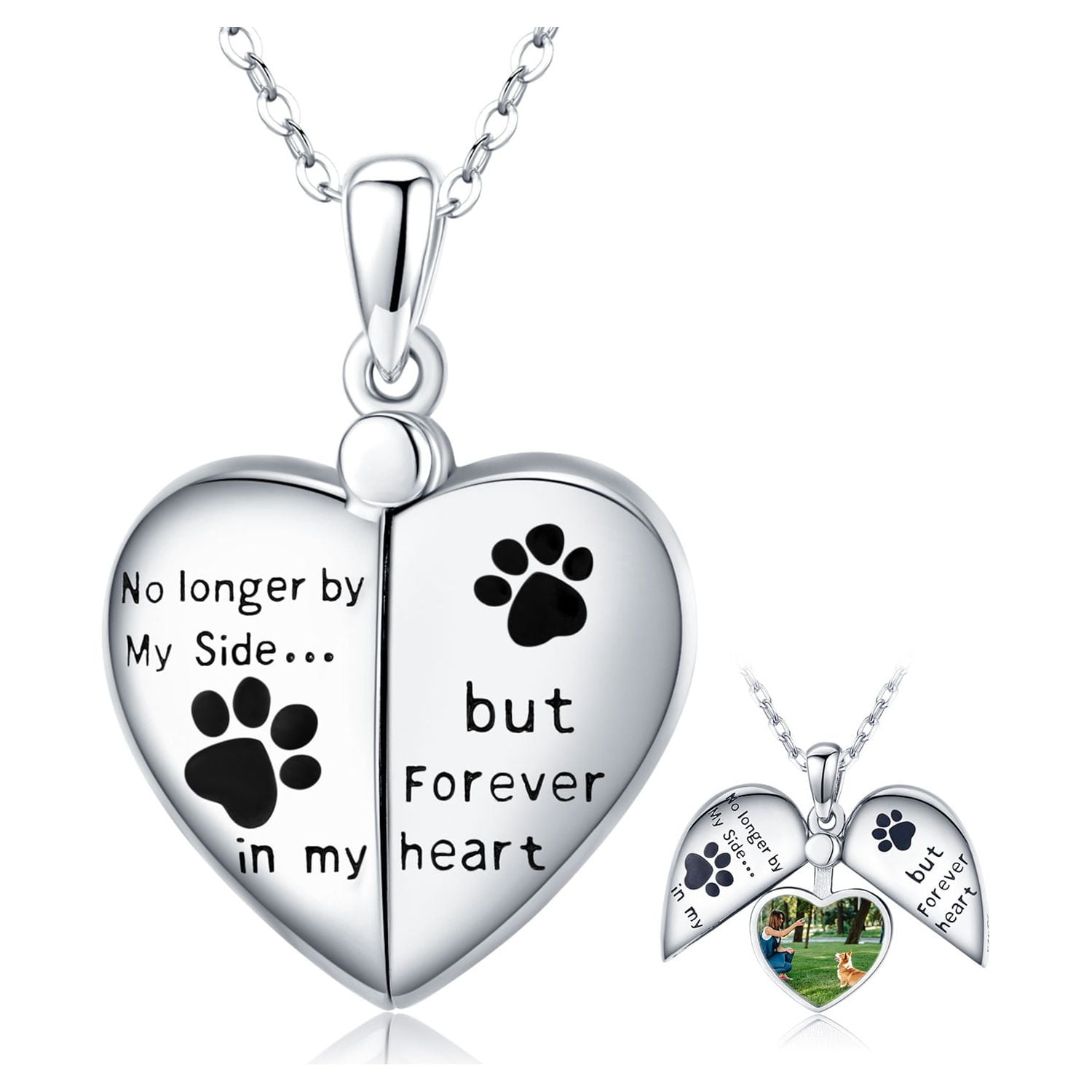 Stainless Steel Cat Dog Paw Print Pendant Necklace Fashion Chain Necklaces  For Women Girls Animal Jewelry Collar New