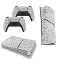 thumbnail image 5 of Black And White Dotted Console Skin Bundle for PS5 Pro Slim Disc & Digital / PS4 – Full Wrap + Dual Controller Flair, 5 of 5