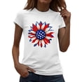 thumbnail image 2 of Patriotic Shirts for Women American Flag Shirt 4th of July Tshirt Graphic Tees Casual Short Sleeve Tee Top, 2 of 7