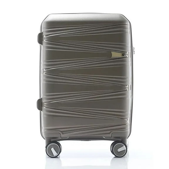 TRAVLR 100% PP Break Resistant Lightweight Expandable 20" Carry-on Cabin Luggage Trolley, Grey.