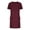 Wine, variant on HBBIKVI Patch Pocket T-Shirt Dress for Women Casual Short Sleeve Mini Dress with Round Neckline and Relaxed Fit for Everyday Comfort
