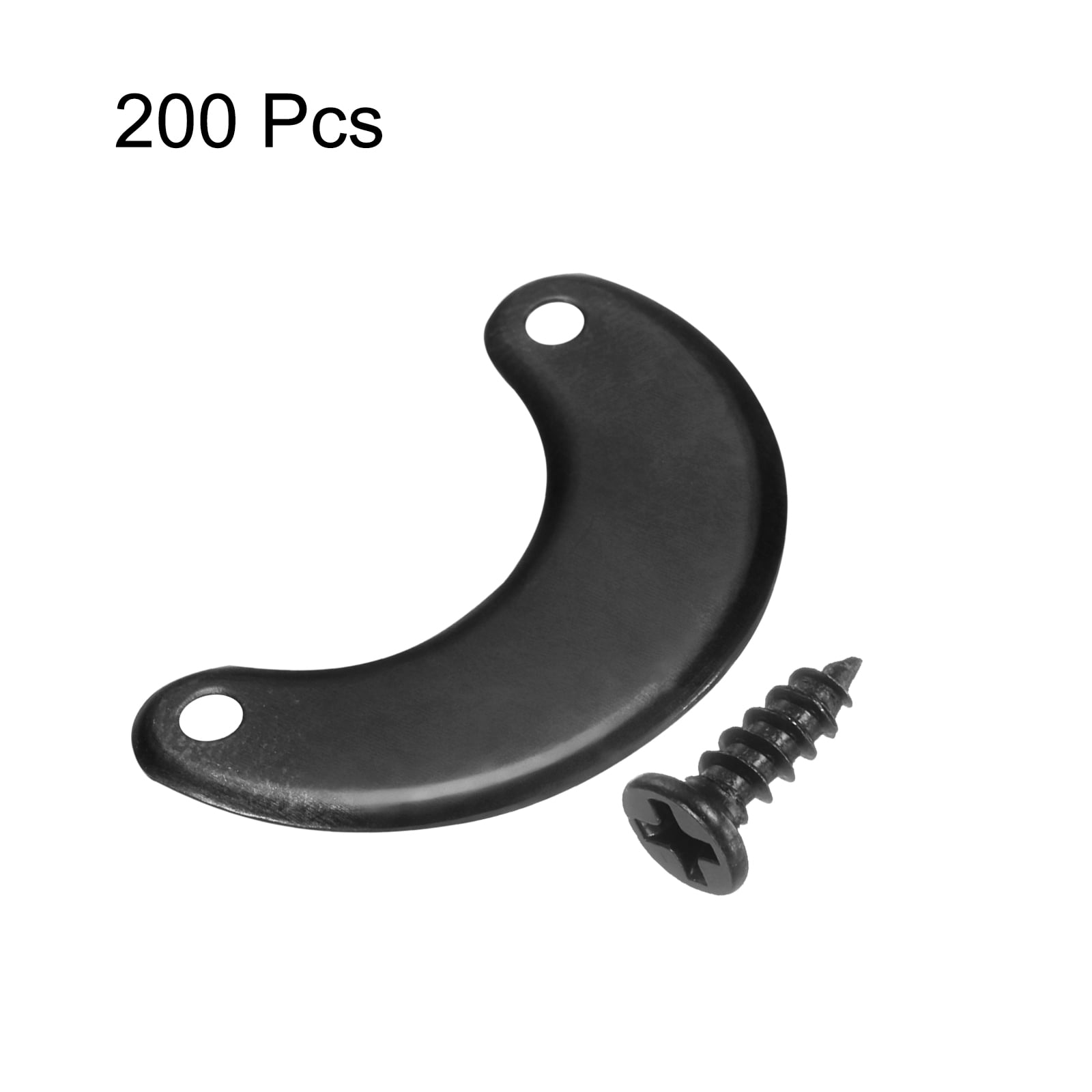 Uxcell 200Pcs Photo Frame Turn Button Fasteners 200Pcs Screws Picture Turn Backing Clip for Hanging Picture Craft, Black