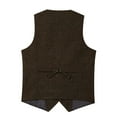 thumbnail image 7 of Chbgutlmr Men's Casual Business Vests Sleeveless V Neck Button down Fitted Waistcoat Casual Work Formal Vests, 7 of 7
