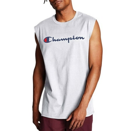 Champion Men's and Big Men's Script Logo Classic Jersey Muscle Tee, Sizes S-2XL