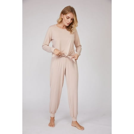 Nestin 2 PCS Women's Bamboo Long Sleeve Loungewear Pajama Homewear...