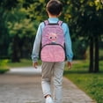 thumbnail image 3 of Aplkyhs Pink Cute Axolotl School Backpack for Boys Girls Ages 6-18 Ergonomic Padded Adjustable Straps 17 Inch Large Capacity Bookbag for Elementary Middle High School Daily Use, 3 of 7