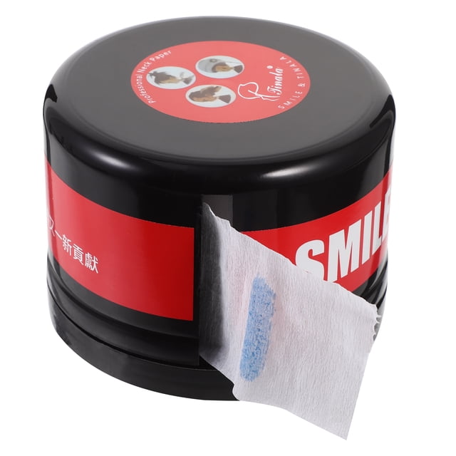 1 Juego de tiras de papel para el cuello de barbero, caja dispensadora de rollos de papel para el cuello, caja de tiras de papel para el cuello de barbero