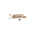thumbnail image 2 of Meridian Furniture Comfy Beige Velvet Modular Sectional, 2 of 16