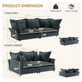 thumbnail image 3 of FFH 90.55" Reversible Sofa, Modern Upholstered Velvet Cloud Couch with Soft Pillows, Comfy Lounge Sofa with Deep Seat for Living Room, 3 of 10