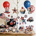 thumbnail image 5 of DefiDgd 12pcs 4th of July Wooden Hanging Ornaments,Patriotic USA Flag Style Hanging Decor for Memorial Day Anniversary Party Home Tree Window Wall Decoration(J), 5 of 6