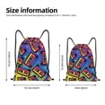 thumbnail image 2 of Saiise Vintage Audio Cassettes Pattern Sports Drawstring Backpack Wet Proof Pocket, 2 of 6