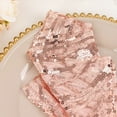 thumbnail image 6 of Balsa Circle 20x20 in Blush Wavy Embroidered Sequin Tulle Net Fabric Table Napkin Party Events Decorations Supplies, 6 of 8