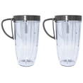 thumbnail image 1 of Blendin 2 Pack 32 Ounce Huge Cup Jar with Handled Lip Ring,Fits Nutribullet 600W 900W Blender Juicer, 1 of 1