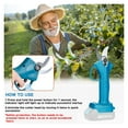 thumbnail image 4 of Electric Secateurs, 25mm Cordless Pruner Electric Pruning Shears Scissor Branch Pruner Fruit Tree Bonsai Pruning ,Increased Precision, 4 of 5