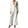 thumbnail image 1 of Conjunto blazer BELLA BARNETT con diamantes de imitación blancos para mujer, 1 of 3