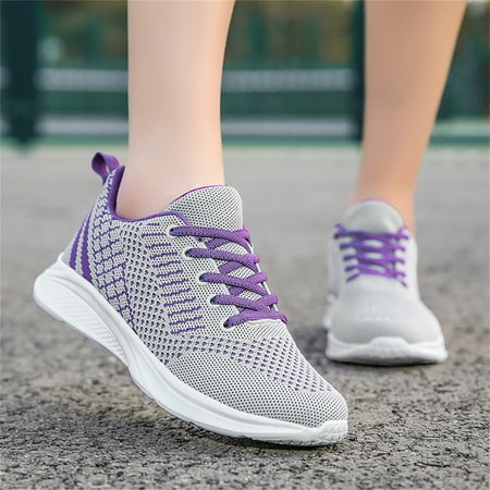

Christmas Ladies Shoes Fashion Comfortable Mesh Breathable Lace Up Casual Sneakers