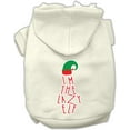 thumbnail image 3 of Christmas Pet Dog  Cat Hoodie Screen Printed, "I'm The Lazy Elf", 3 of 10