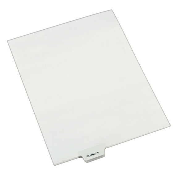 Avery-Style Preprinted Legal Bottom Tab Dividers 26-Tab Exhibit V 25Pk 12395