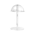 thumbnail image 1 of Perchero para sombreros, pelucas, acrílico, diseño en forma de cúpula, pedestal redondo, organizador de para sombreros, para salón, centro 33 cm de altura, 1 of 8