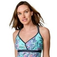 thumbnail image 3 of Free Country Women's Macrame Back Tankini Top Aruba Mosaic Garden L, 3 of 5