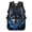 Blue Wolf Galaxy, variant on Capybara Pattern Waterproof School Backpack, Polyester Fabric Personalized Adjustable Strap Travel Ruckpack for Daily Use Daypack