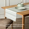 thumbnail image 3 of over&back 18x90 Reversible Striped Table Runner - UVA/UVB-Proof Table Runners - Waterproof Indoor and Outdoor Kitchen and Home Decor - Green, 3 of 9