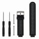 thumbnail image 1 of Garmin Forerunner 230 / 235 / 620 / 630 / 735xt Two Tone Silicone Sports Strap Black 1 Piece, 1 of 3