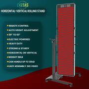 Automatic Powered Horizontal Rolling Stand for EXESAS Red-Light Therapy Panels with Remote Control, (Panel Sold Separately)