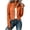 Orange, variant on JOANKDMI Fleece Lined Jacket for Women Full Zip Stand Collar Warm Winter Coat Slim Fit Long Sleeve Sherpa Casual Short Thermal Outerwear for Fall Cold Weather Daily Wear Basic Activewear Top