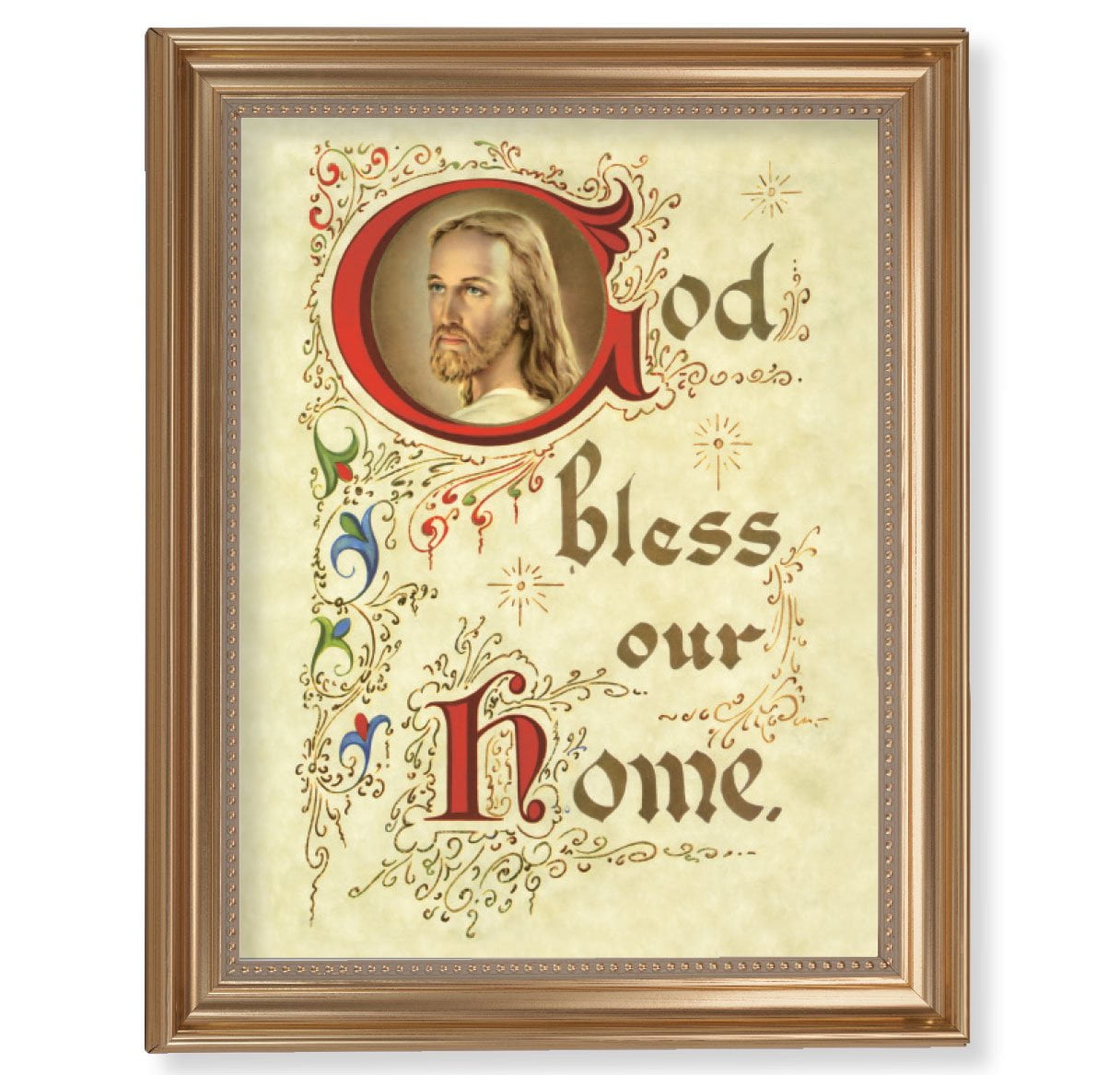 House Blessing Picture Framed Wall Art Decor Extra Large, Classic Gold