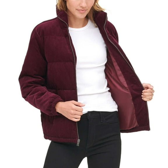 Levi's Ladies' Corduroy Jacket Full Zip Coat Burgundy Small