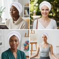 thumbnail image 2 of Miaocao African Women Turban Caps Beanie Twist Headscarf Pre Tied Double Braid Headwrap Hat, 2 of 9