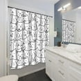 thumbnail image 2 of Funny Cat Shower Curtain for Bathroom Decor Cartoon Cute Kitten Animals Polyester Waterproof Bathroom Curtain with 12 Hooks 72"X72" Birthday Gifts for Women Cat Lovers,Washable,Black White, 2 of 6