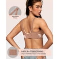 thumbnail image 3 of Sujetador cómodo inalámbrico Deep V para mujer Bra OEAK Latte S, 3 of 7