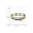 thumbnail image 6 of Titanium Polished Yellow IP Grooved Comfort Back Ring Size: 10; for Adults and Teens; for Women and Men, 6 of 6