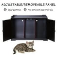 thumbnail image 2 of Pawhut 37.5" Wooden Covered Cat Litter Box End Table Hideaway Cabinet with Storage, Espresso Brown, 2 of 10