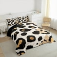 thumbnail image 3 of jejeloiu Cute Leopard Print Queen Comforter Set,Cartoon Cheetah Pattern Bedding Sets,Beige Black Brown Bedding Comforter Set For Adults,Ultra Soft Home Decor Reversible,3-Piece, 3 of 8